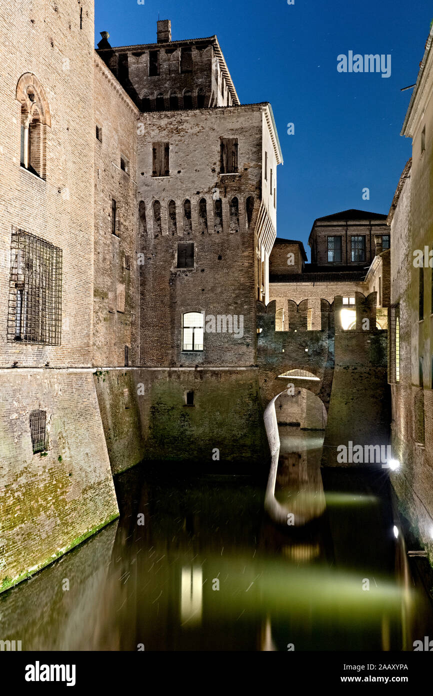 The moat of the castle of San Giorgio in Mantova. Lombardy, Italy, Europe. Stock Photo