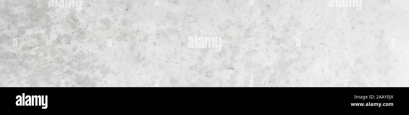 Panorama of texture of smooth gray concrete wall for background Stock Photo
