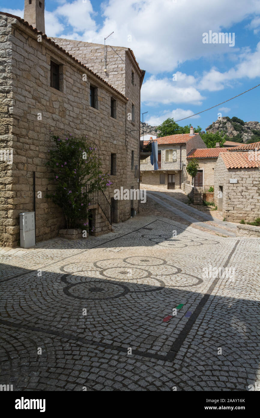 August 23, 2019 - AGGIUS , Italy: exterior building in AGGIUS SARDINIA ...