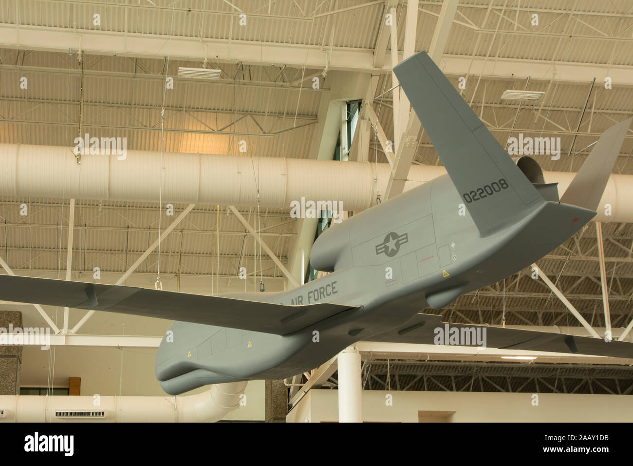 Northrop Grumman RQ-4 Global Hawk (Mock-up) at the Evergreen Aviation and Space Museum in McMinnville, Oregon Stock Photo