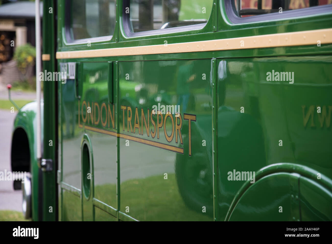 Amberley museum vintage buses Stock Photo
