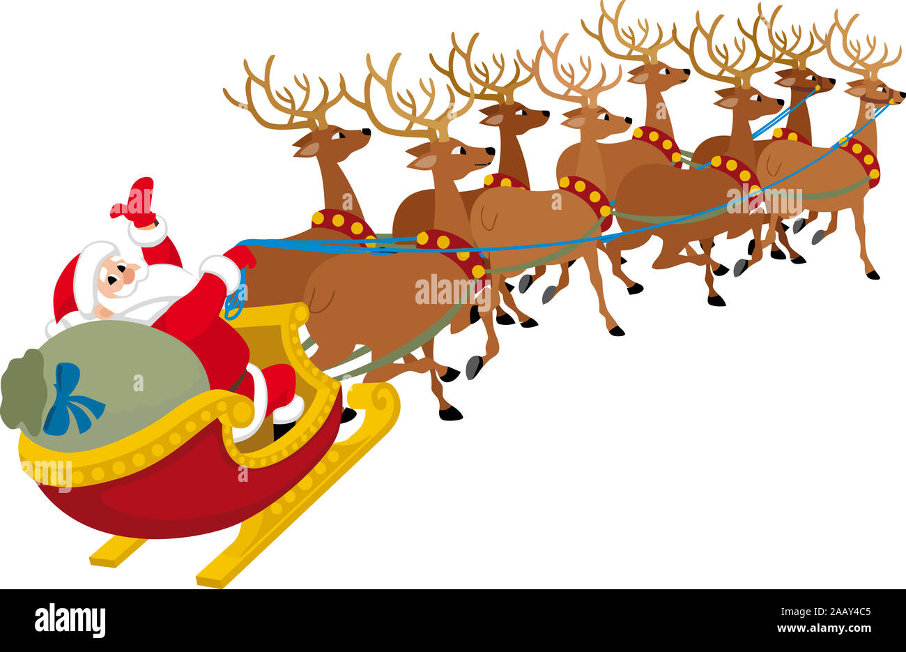 christmas santa claus sleigh