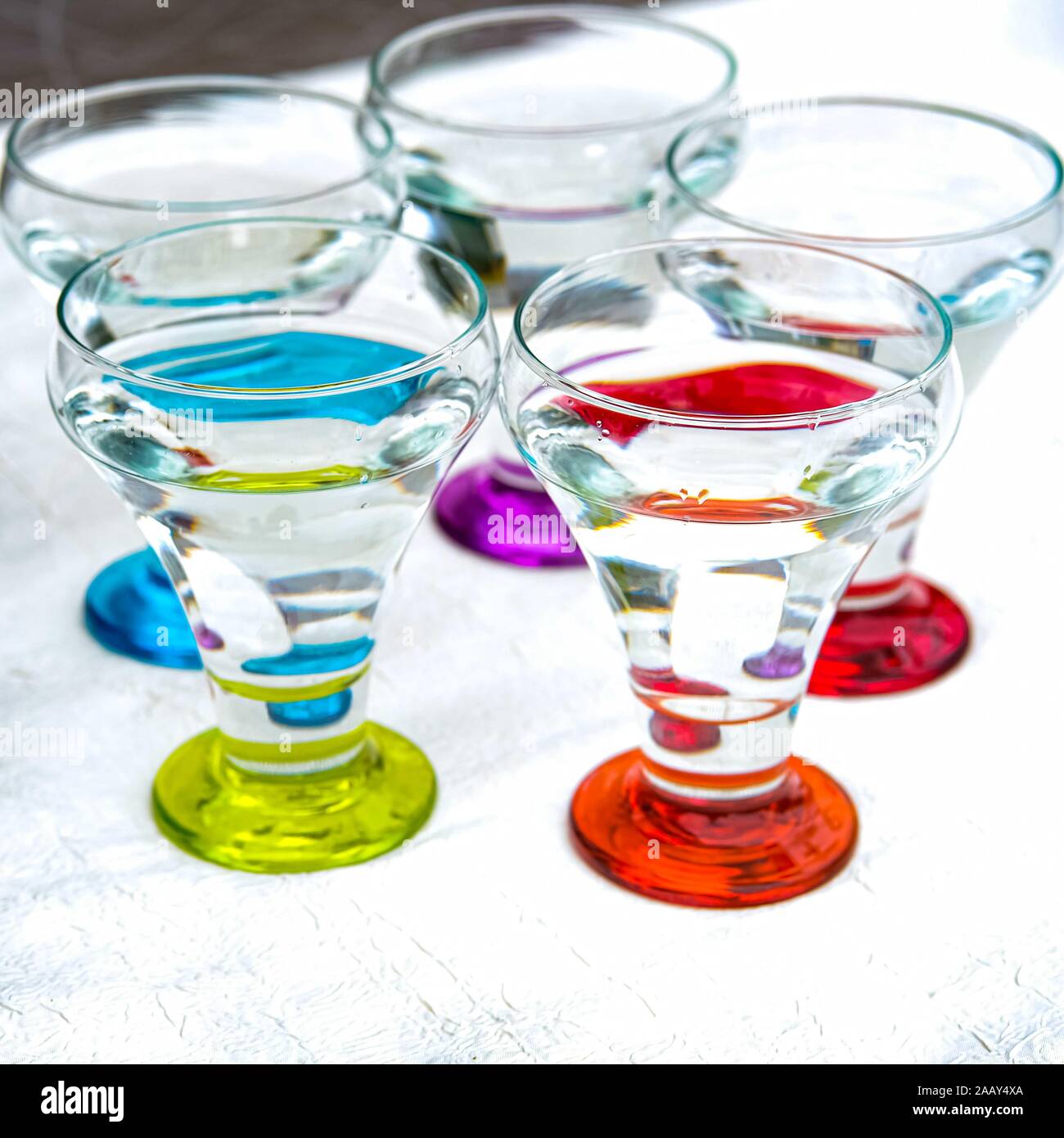 neon drinking glasses