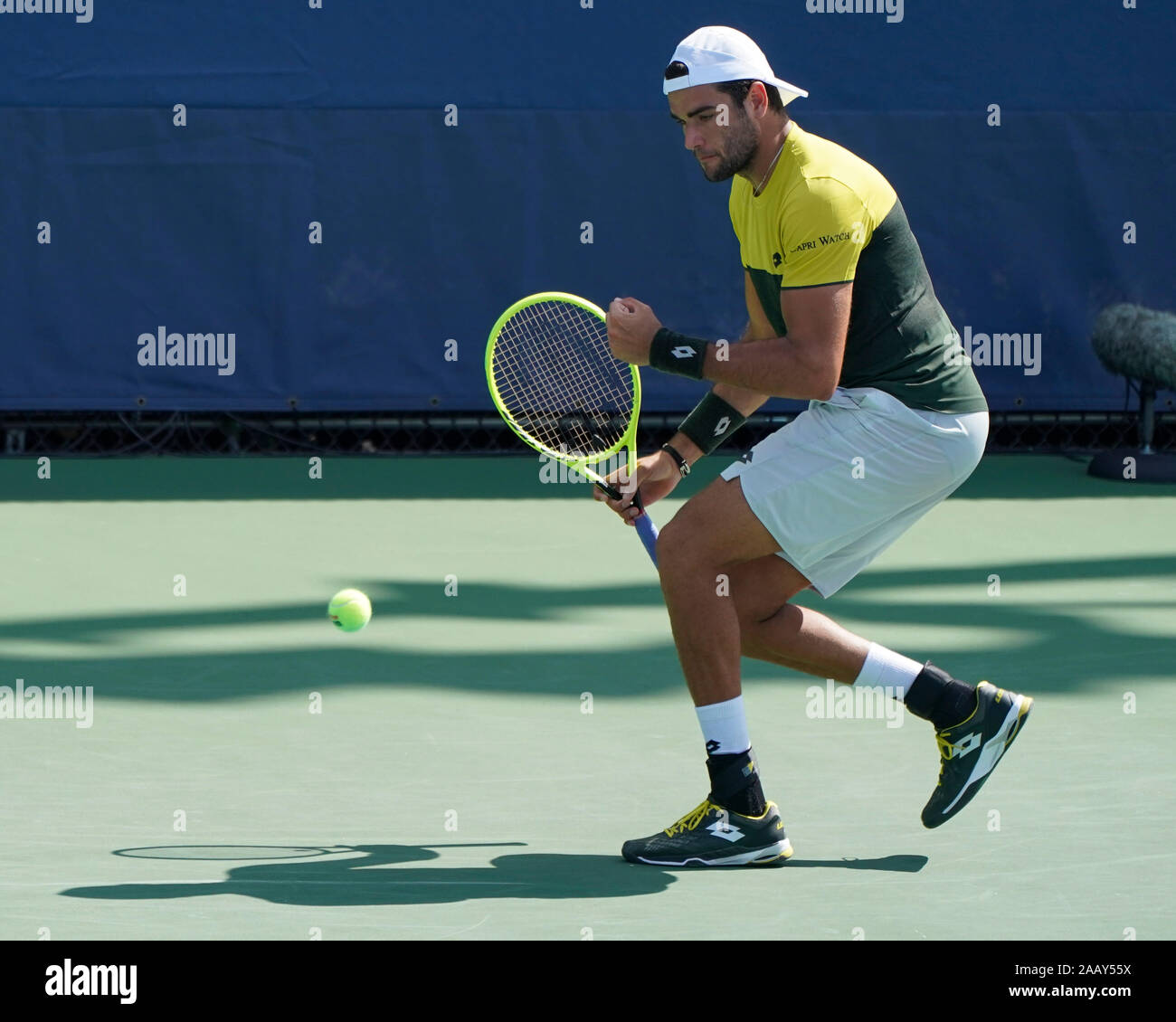 Italian tennis player Matteo Berrettini (ITA) celebrating during 2019 US  Open tennis tournament, New York City, New York State, USA Stock Photo -  Alamy