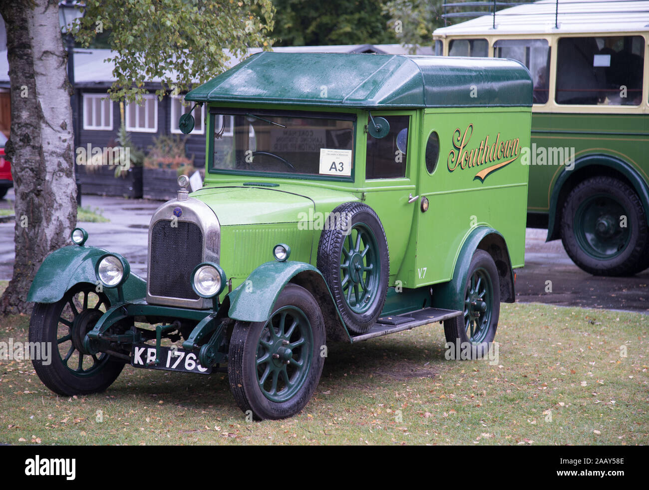 Amberley museum vintage buses Stock Photo