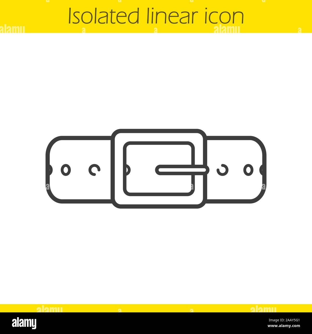 Leather belt linear icon. Thin line illustration. Contour symbol ...