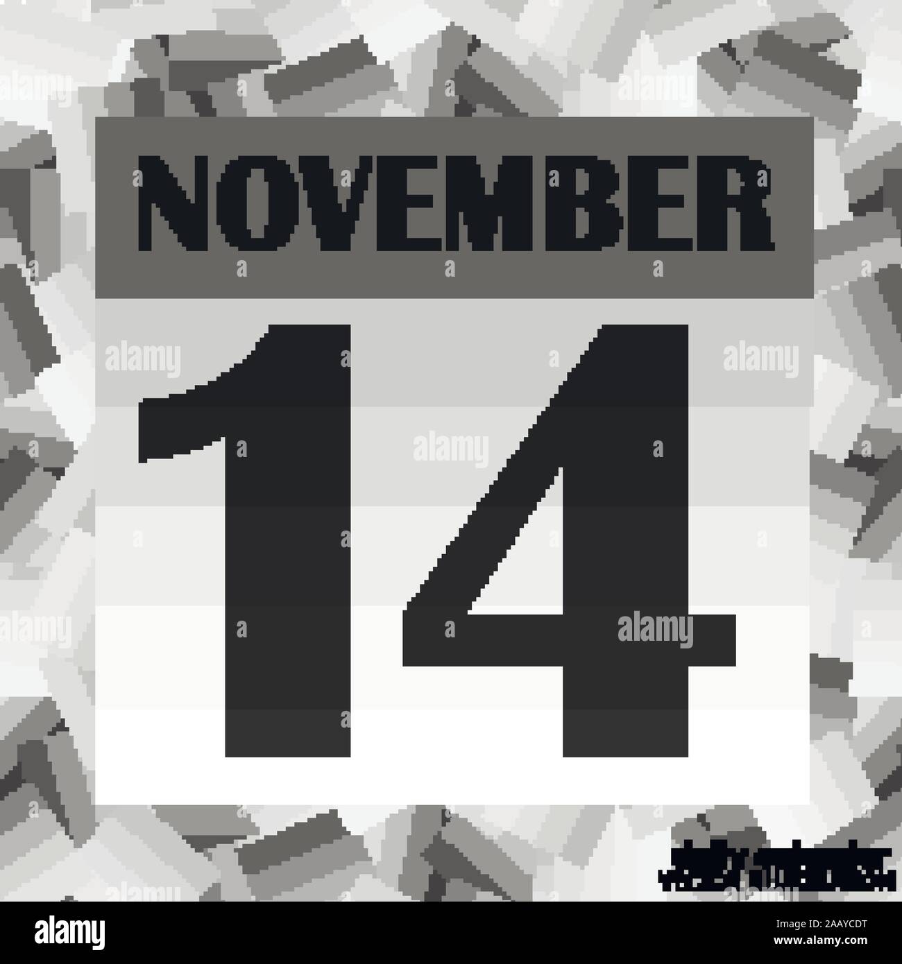 November 14 icon. For planning important day. Banner for holidays and