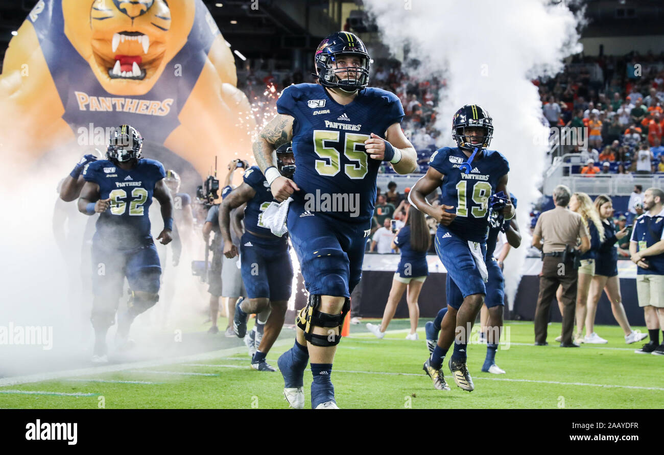 Miami, Florida, USA. 23rd Nov, 2019. The FIU Panthers football team