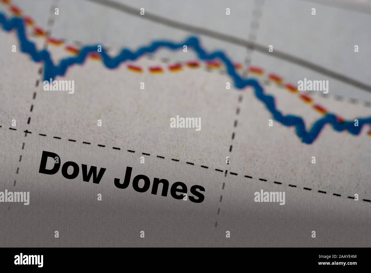 diagram, newspaper; stock market Stock Photo