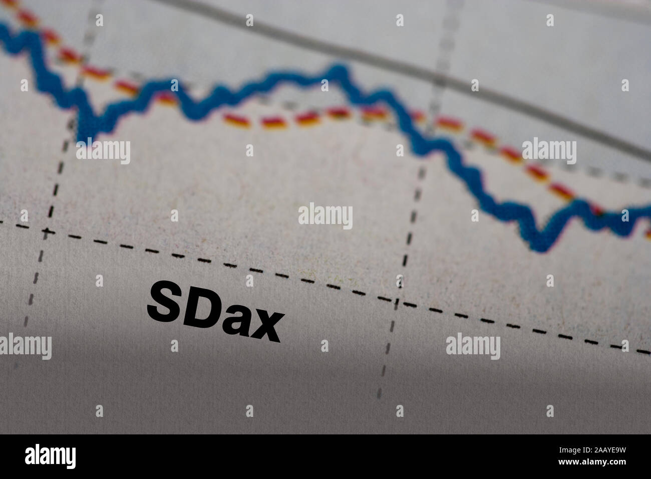 diagram, newspaper; stock market Stock Photo