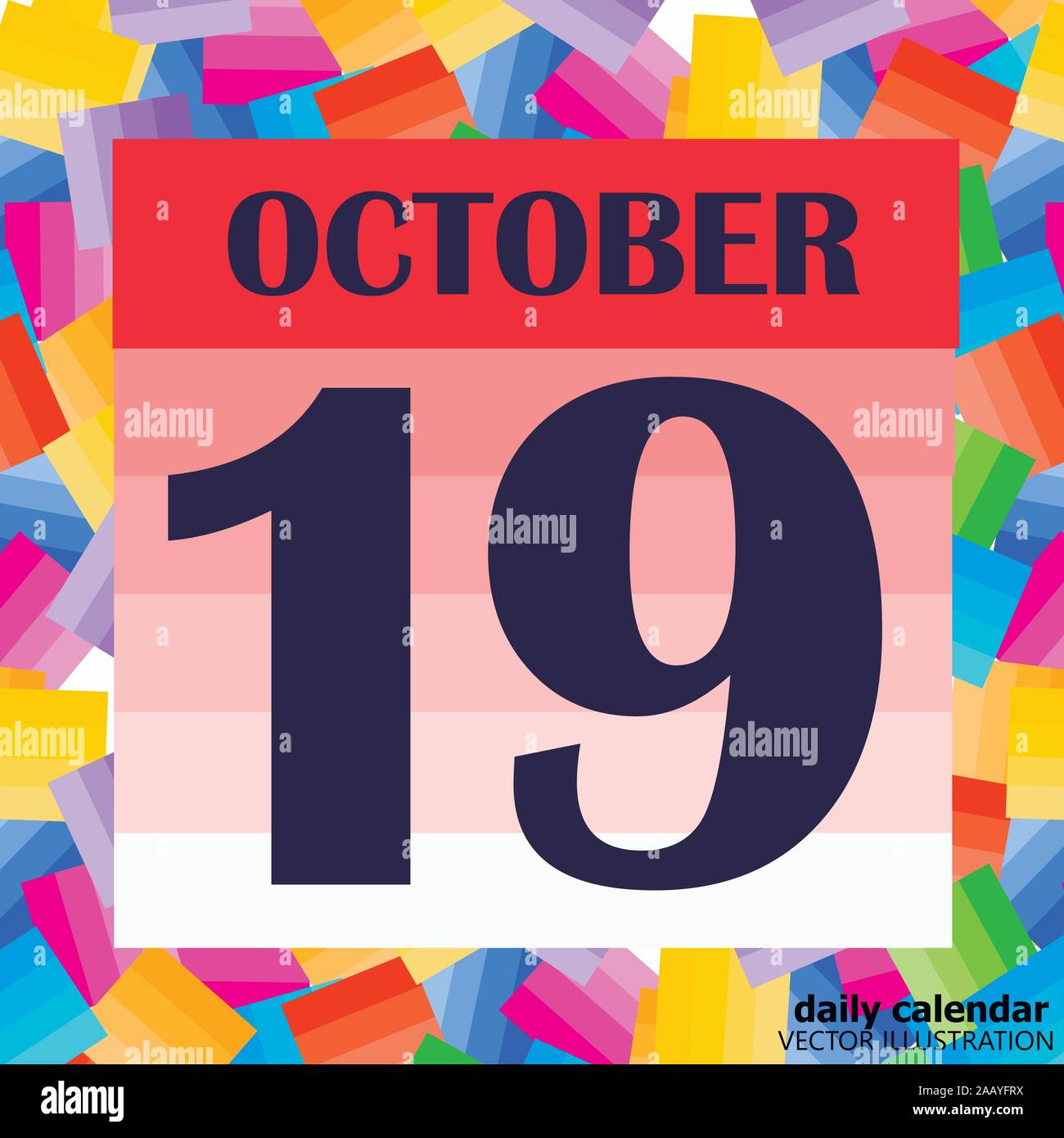 October 19 calendar icon hi-res stock photography and images - Alamy
