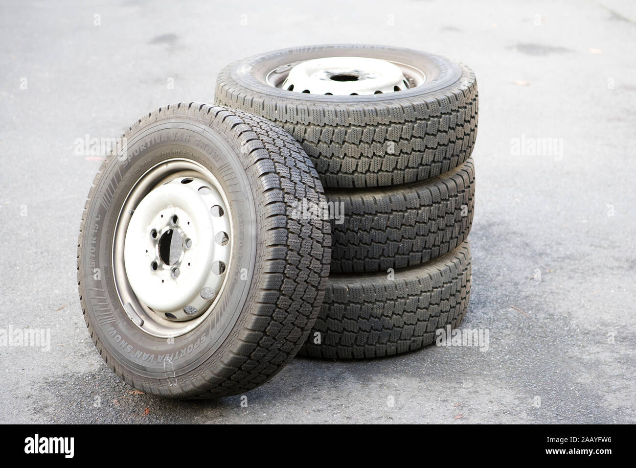 Winter tires Stock Photo