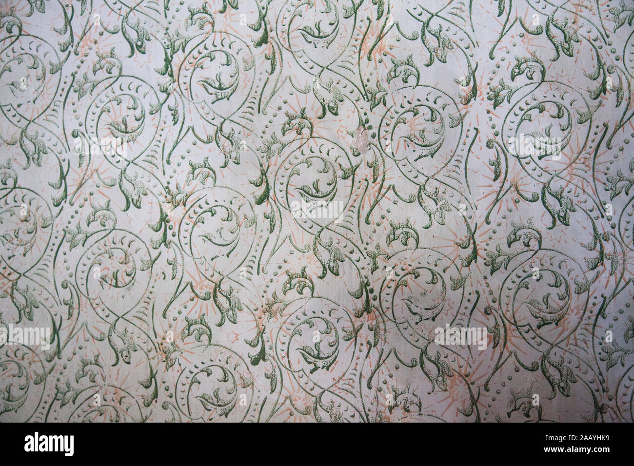 antique wallpaper on the wall as decoration Stock Photo Alamy