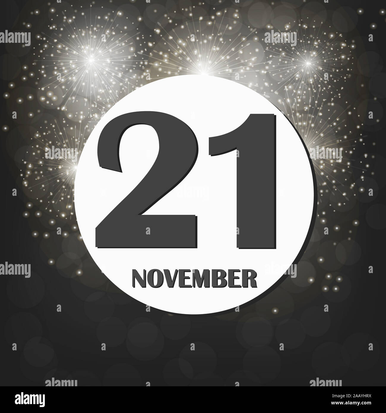 November 21 icon. For planning important day. Banner for holidays 