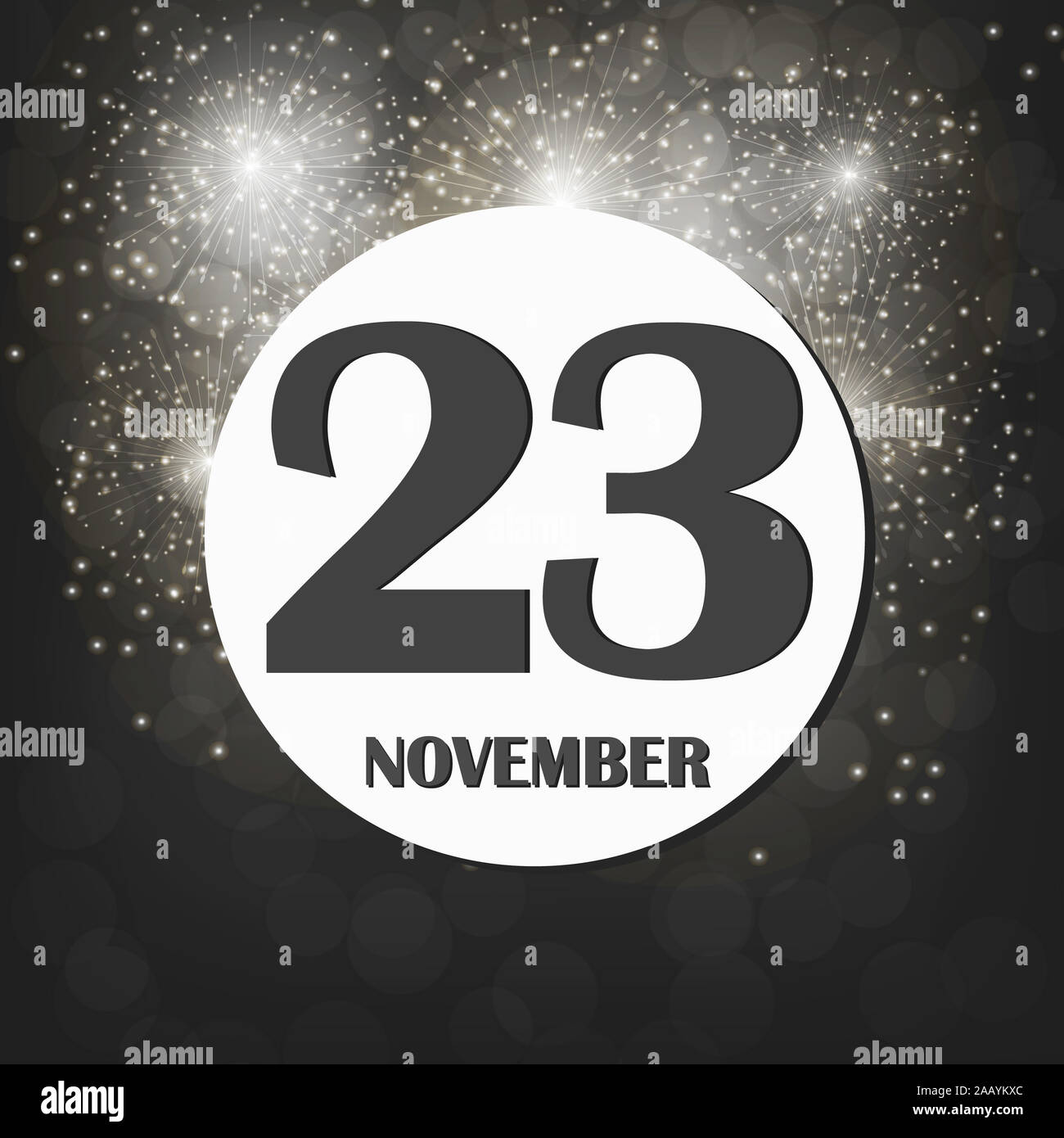 November 23 icon. For planning important day. Banner for holidays and