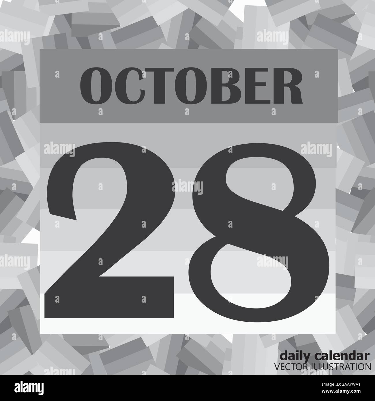 October 28 Icon For Planning Important Day Banner For Holidays