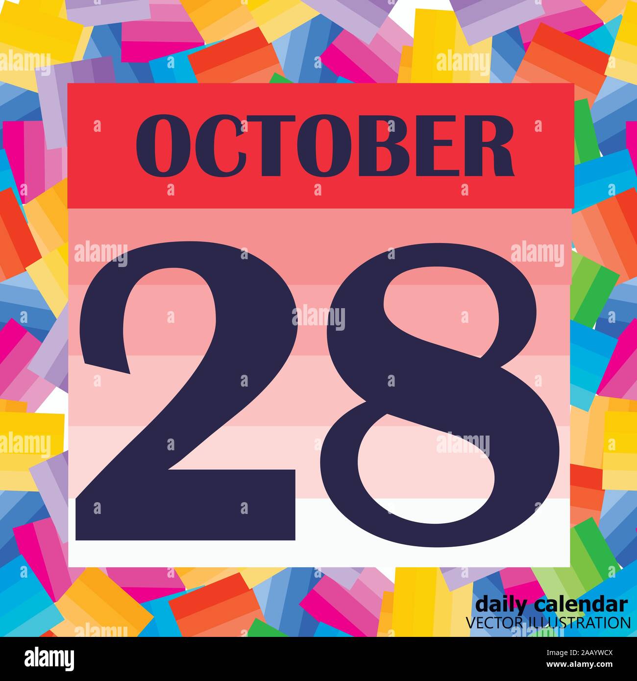 October 28 icon. For planning important day. Banner for holidays and