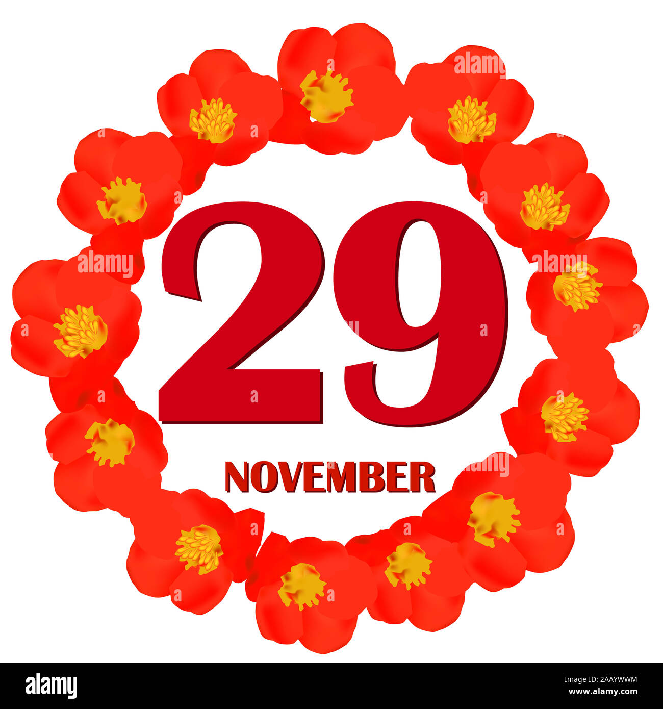 November 29 icon. For planning important day. Banner for holidays and