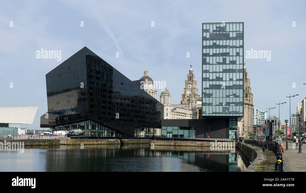 Buildings on Liverpool waterfront Stock Photo