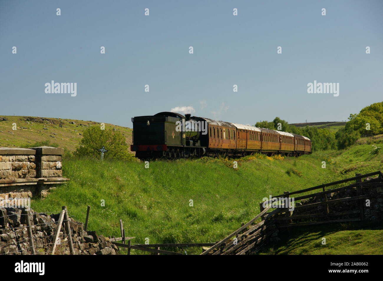 Steam train, North Yorkshire moors railway Stock Photo