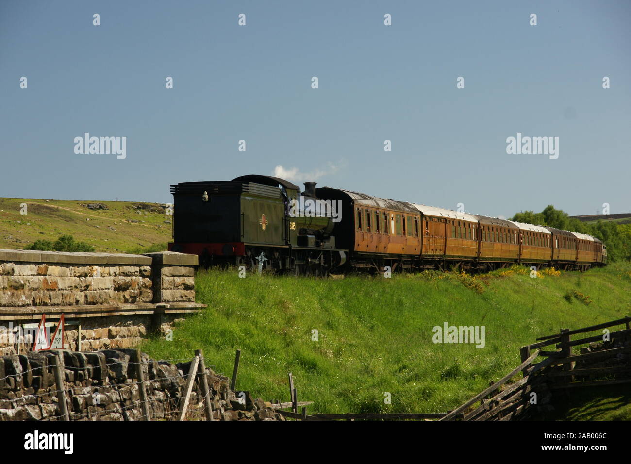 Steam train, North Yorkshire moors railway Stock Photo