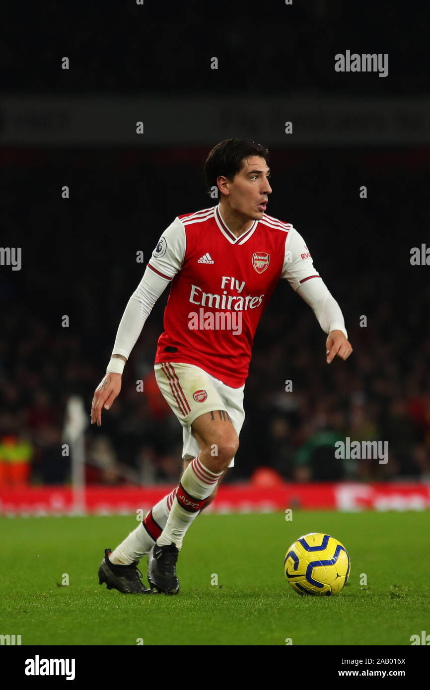 Spanish professional footballer Hector Bellerin wears Christopher Shannon  jacket during the Autumn/ Winter 2018 London Fashion Week outside the BFC  Show Space, London Stock Photo - Alamy