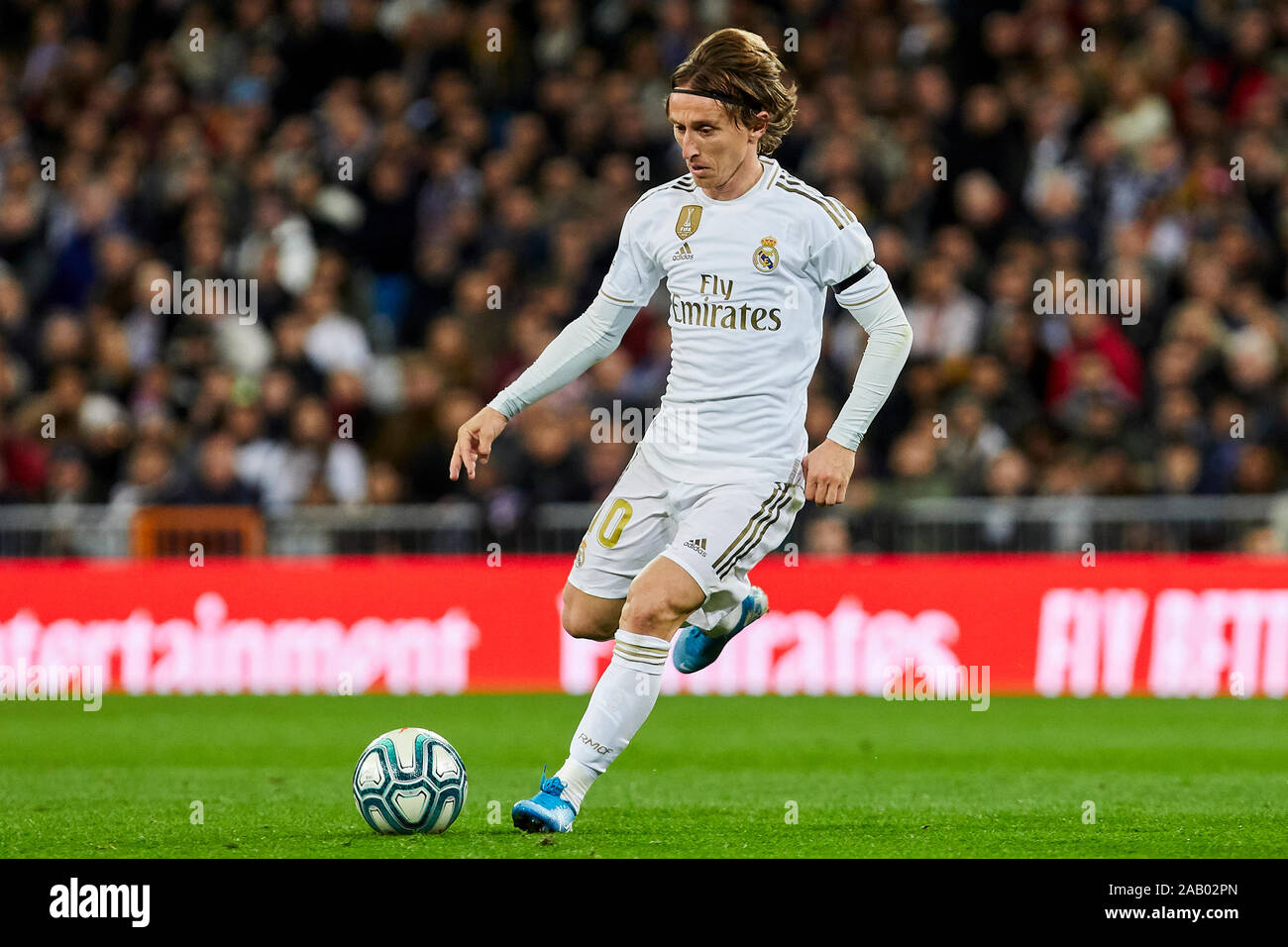 Luka Modric of Real Madrid seen in action during the La Liga match ...