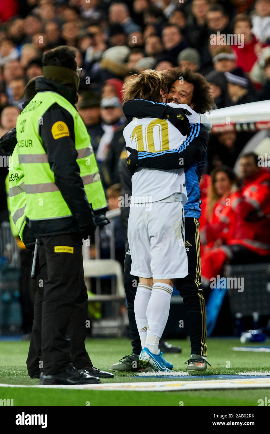 Marcelo Real Madrid Celebrate High Resolution Stock Photography