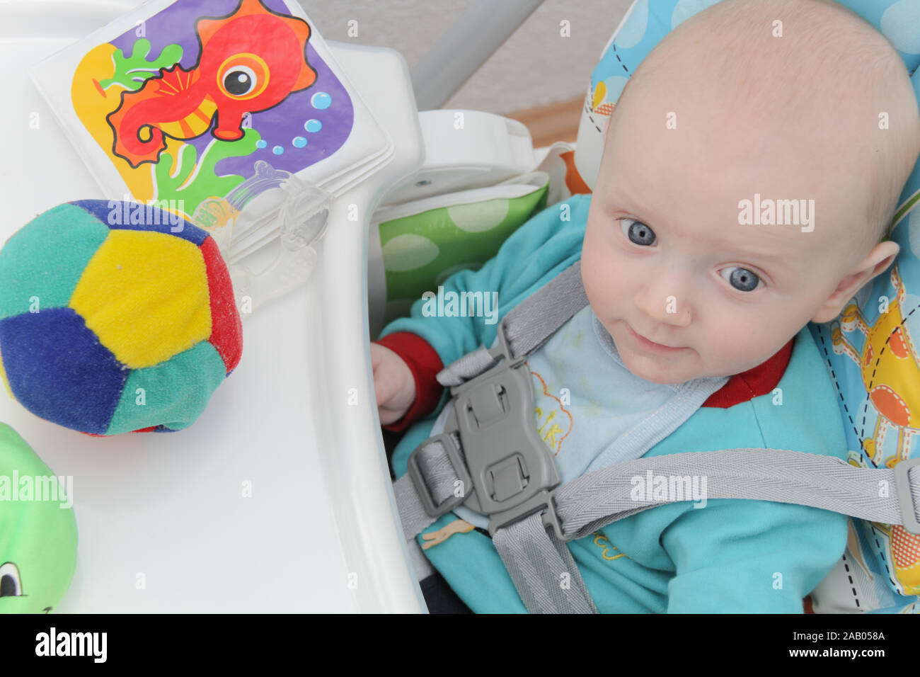 Photo of the Cute little baby boy is playing with toys Stock Photo - Alamy