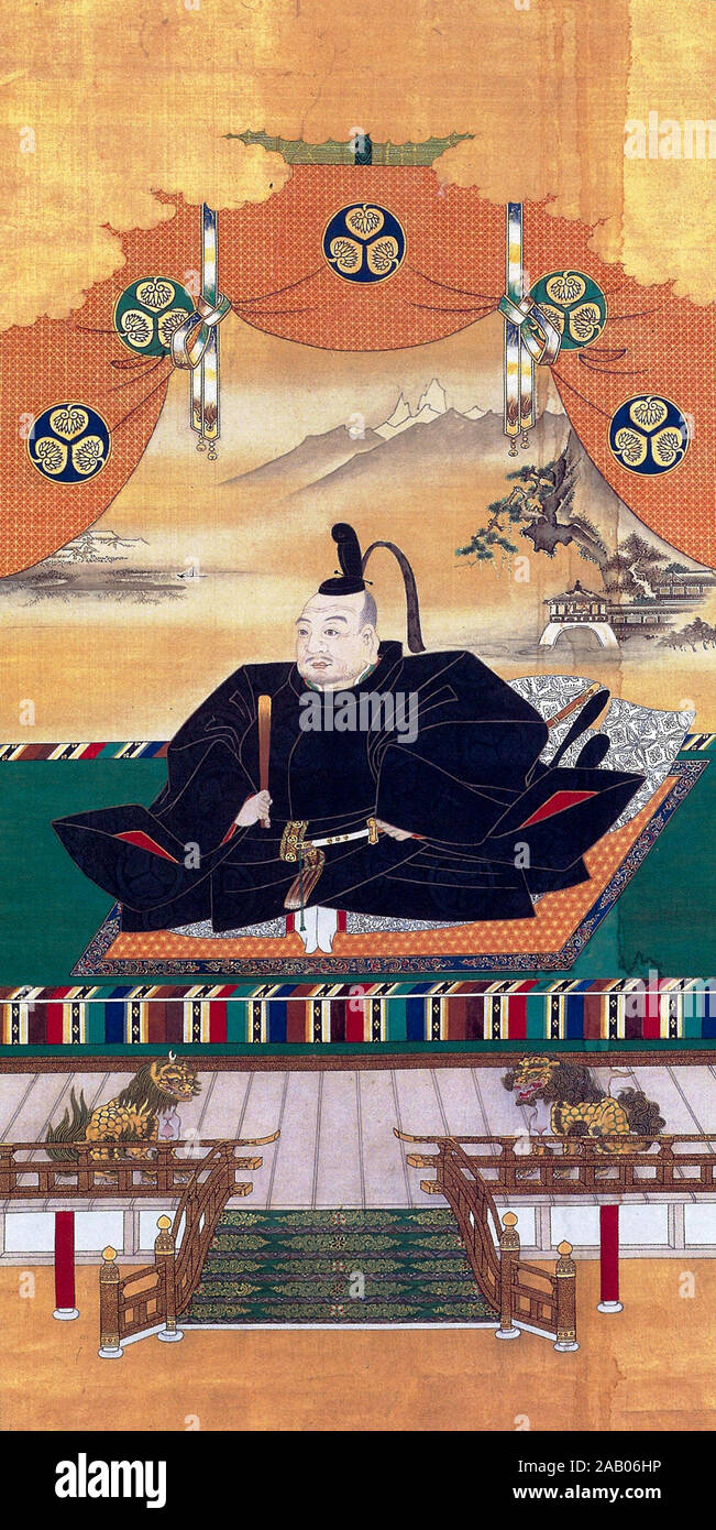 Tokugawa Ieyasu (1543 – 1616) founder and first shōgun of the Tokugawa shogunate of Japan, which effectively ruled Japan from the Battle of Sekigahara in 1600 until the Meiji Restoration in 1868. Stock Photo