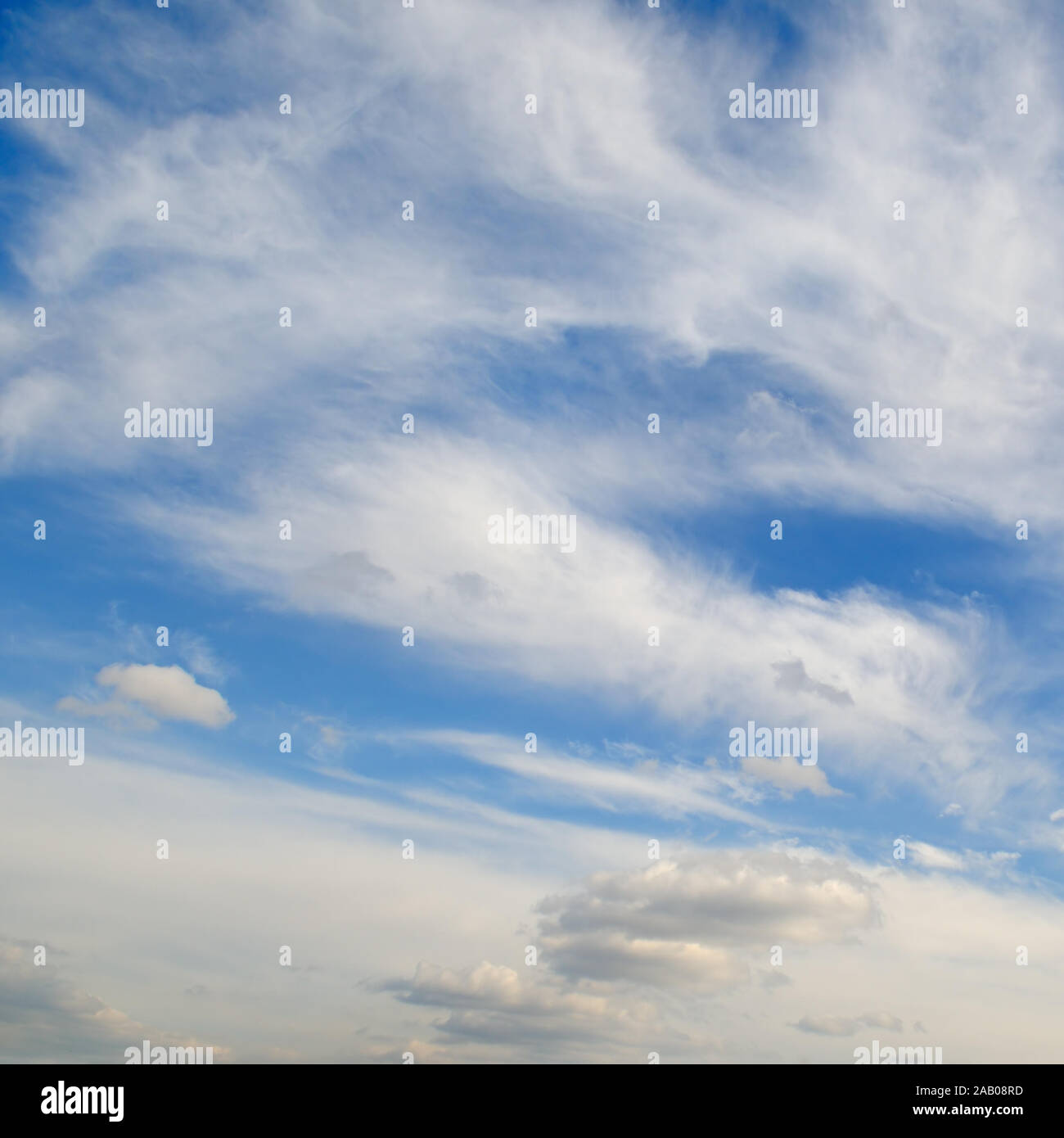 blue sky and white cumulus clouds Stock Photo - Alamy