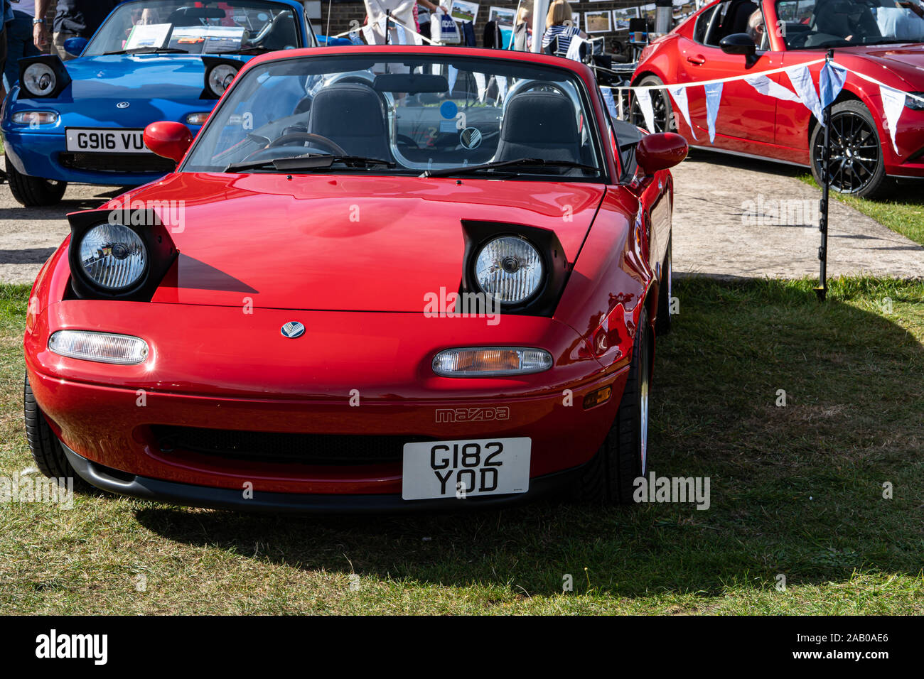 Red Mazda Miata MX-5 NA Mark 1 Stock Photo