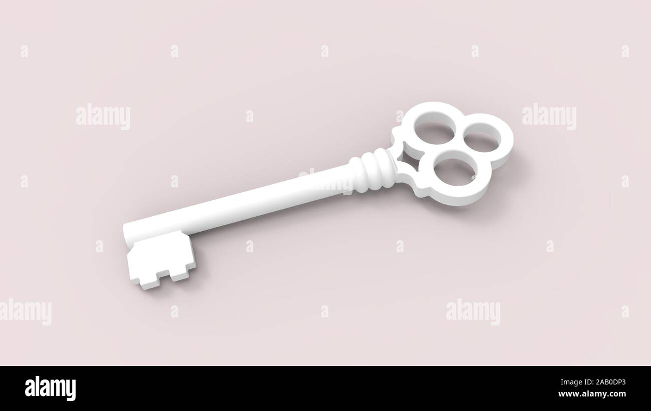 3d rendering of a key isolated in colored studio background Stock Photo ...