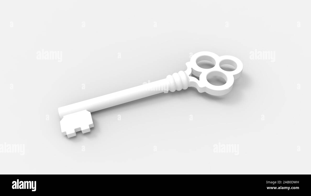 3d rendering of a key isolated in colored studio background Stock Photo ...