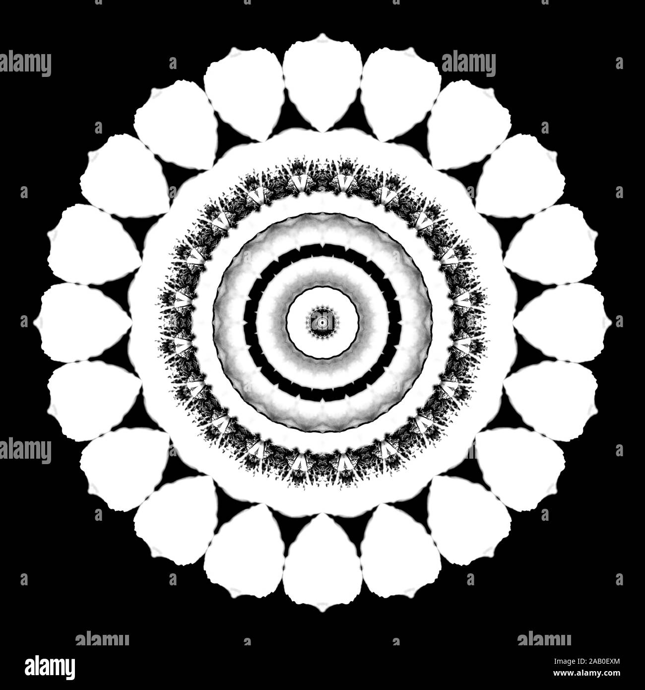 Mandala black and white hi-res stock photography and images - Alamy
