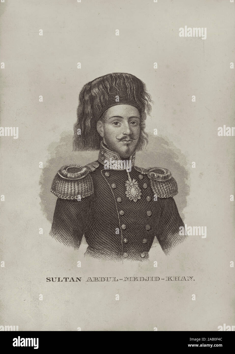 Abdülmecid I (1823 – 1861) or Tanzimatçı Sultan Abdülmecid (Sultan Abdülmecid the Reorganizer) due to the Tanzimat reforms he conducted, he is also kn Stock Photo