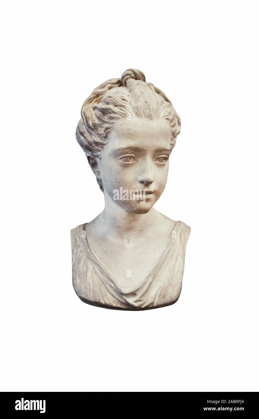 Bust of a maiden. By Philippe-Laurent Roland (1746-1816) Stock Photo