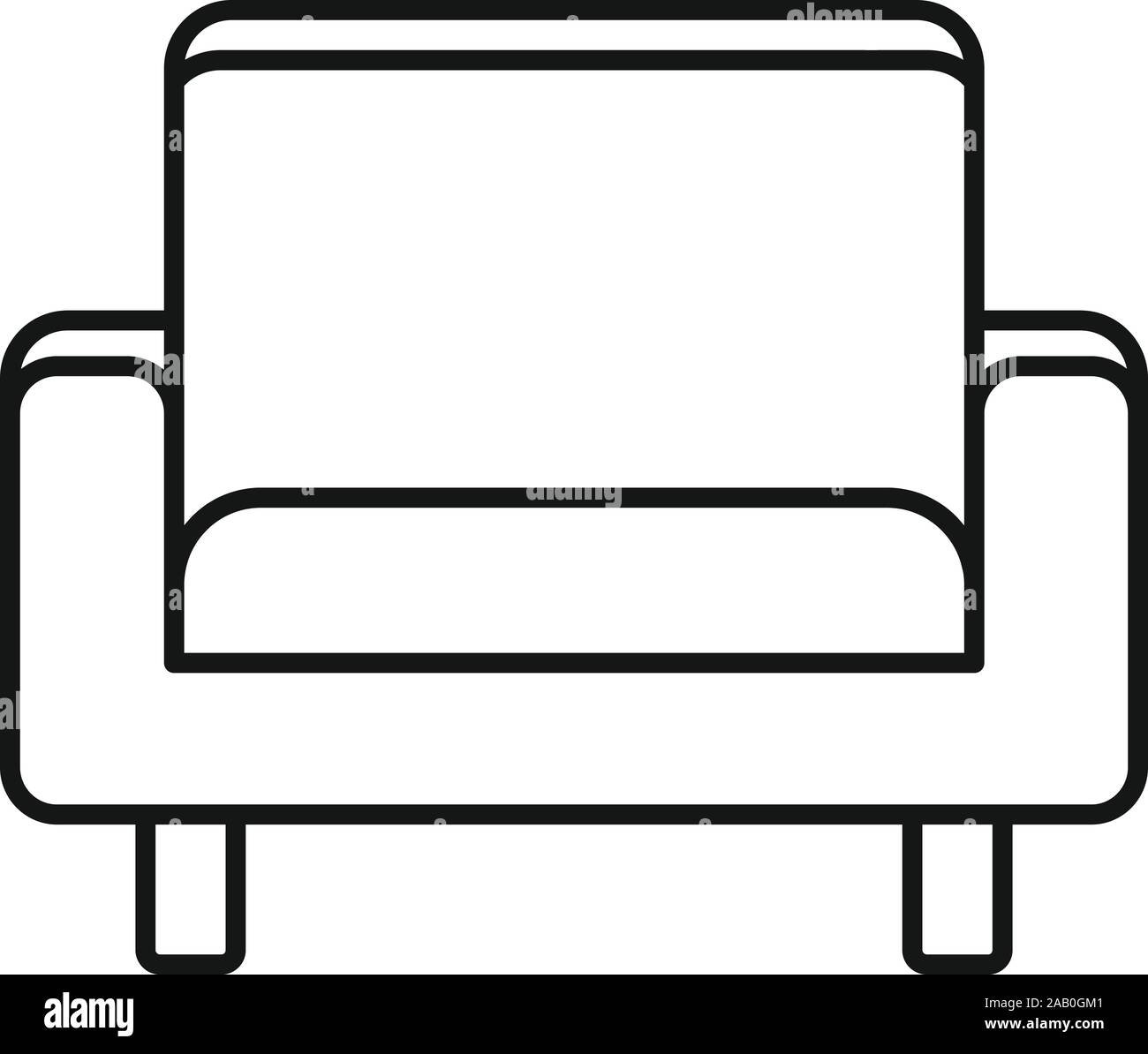 Seat armchair icon. Outline seat armchair vector icon for web design ...