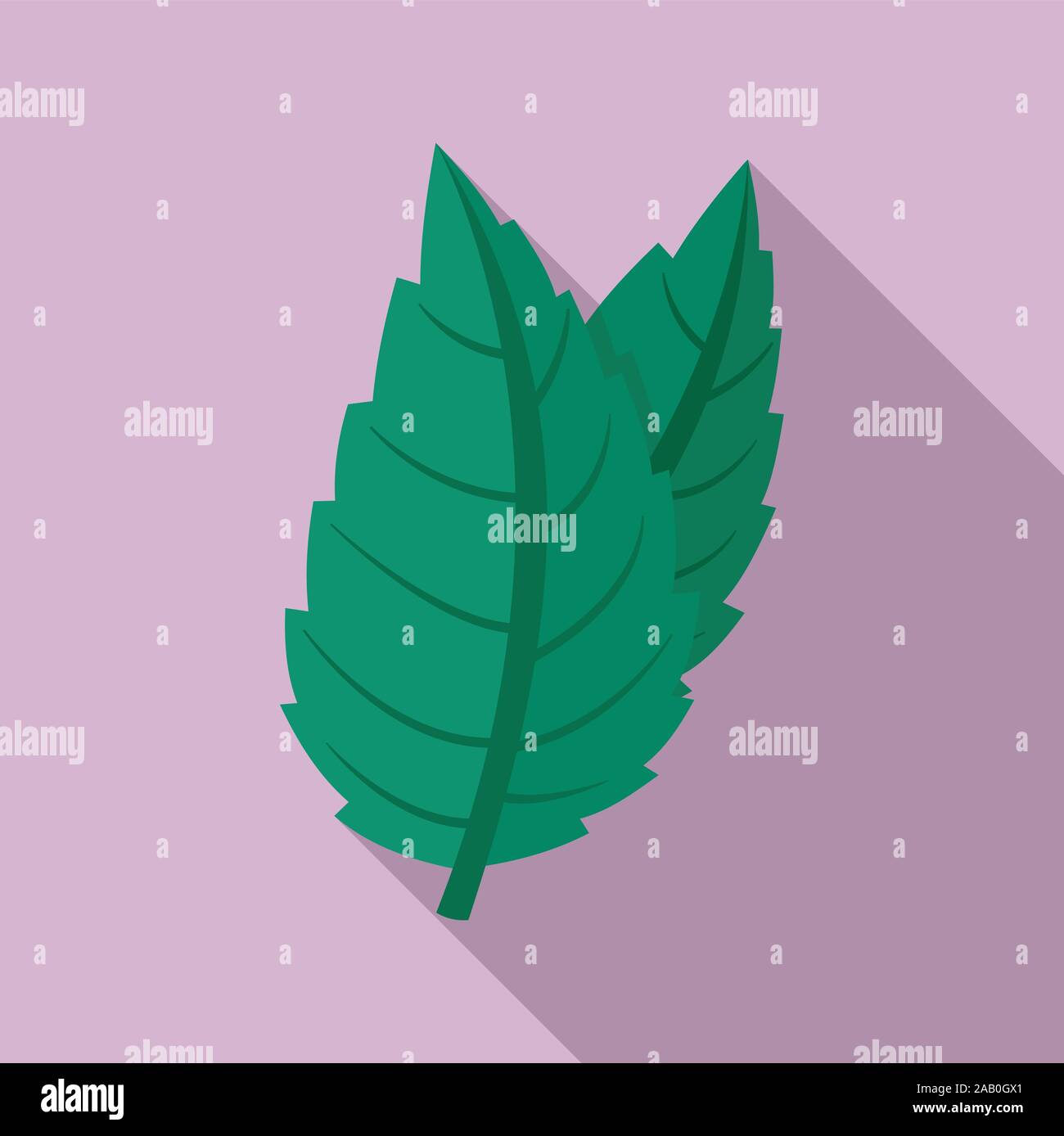 Eco mint icon. Flat illustration of eco mint vector icon for web design