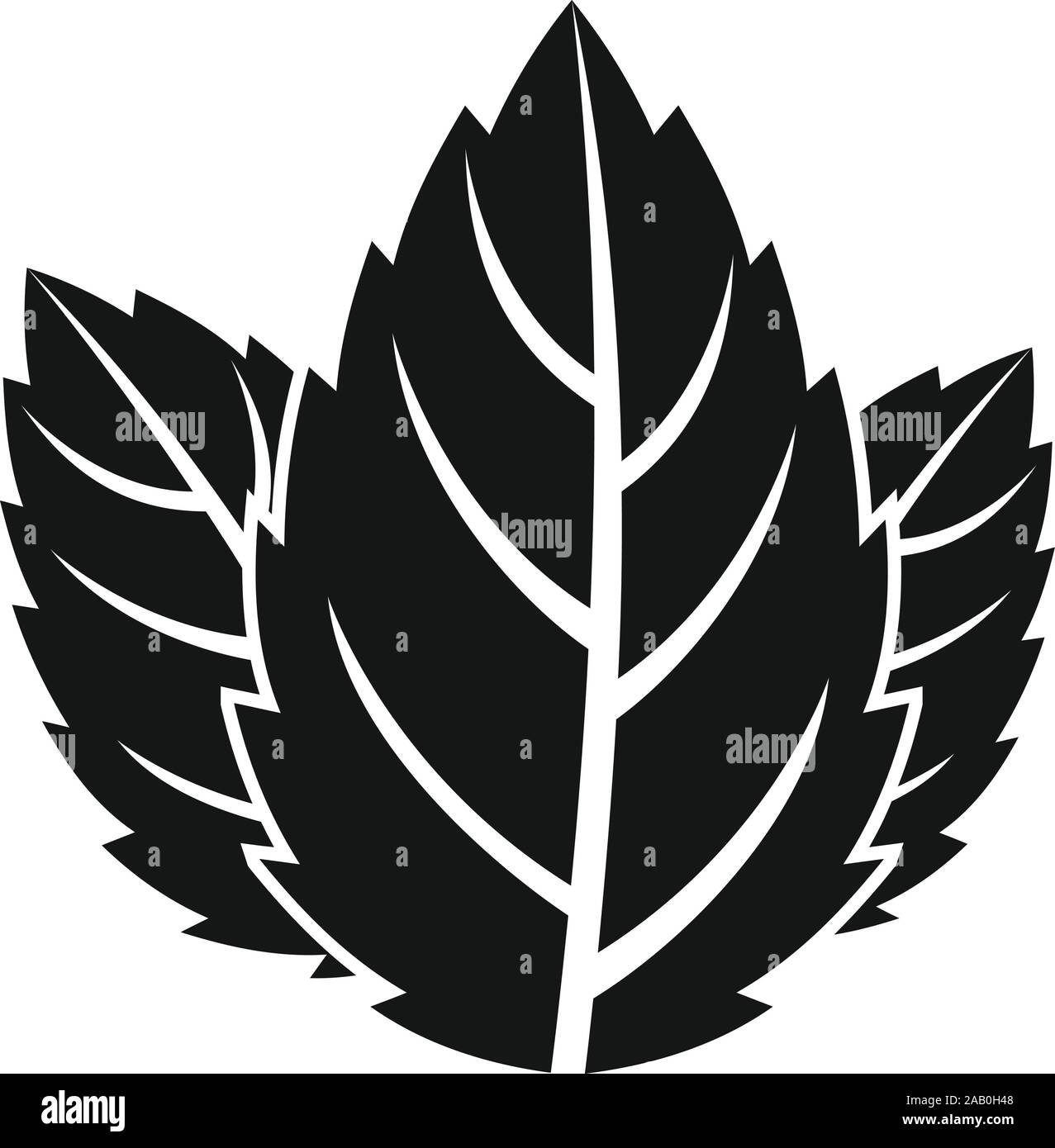 Mint leaf icon. Simple illustration of mint leaf vector icon for web design isolated on white