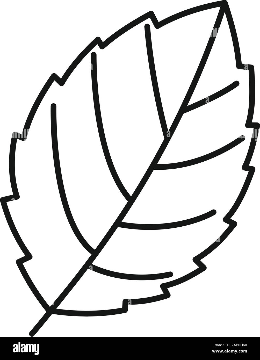 Mint leaf plant icon. Outline mint leaf plant vector icon for web design isolated on white