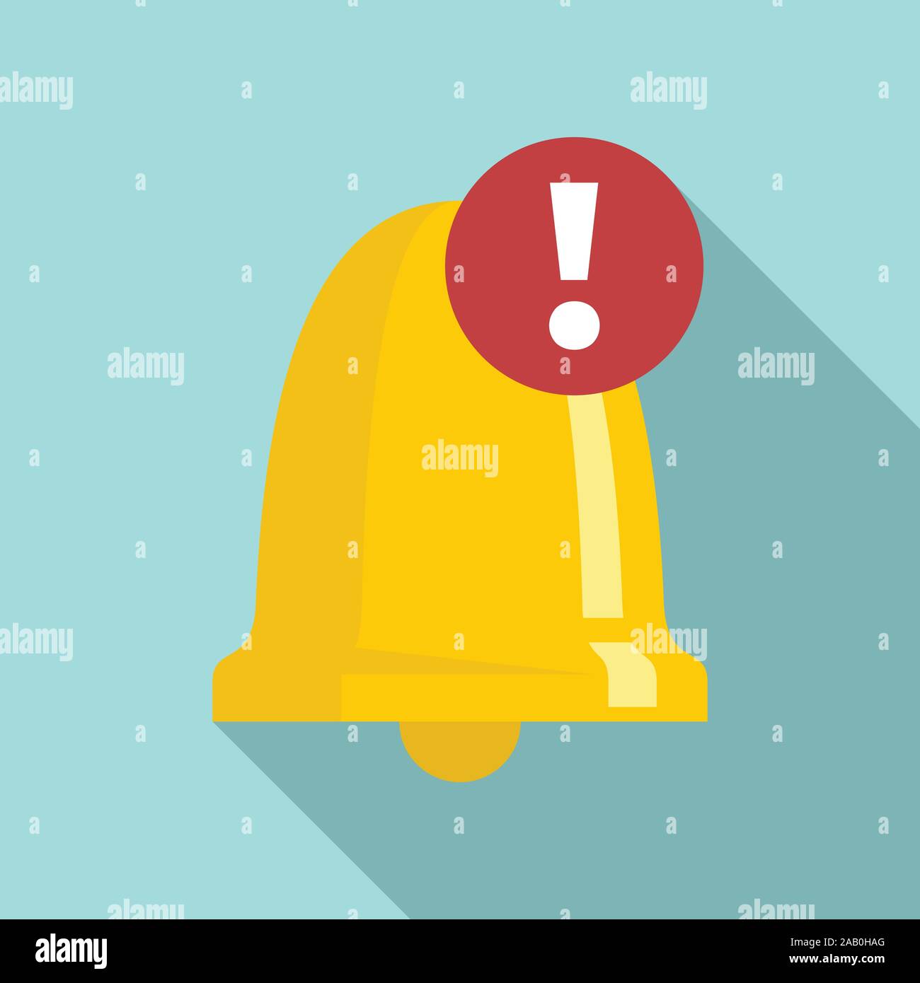 Ringing notification icon. Flat illustration of ringing notification ...