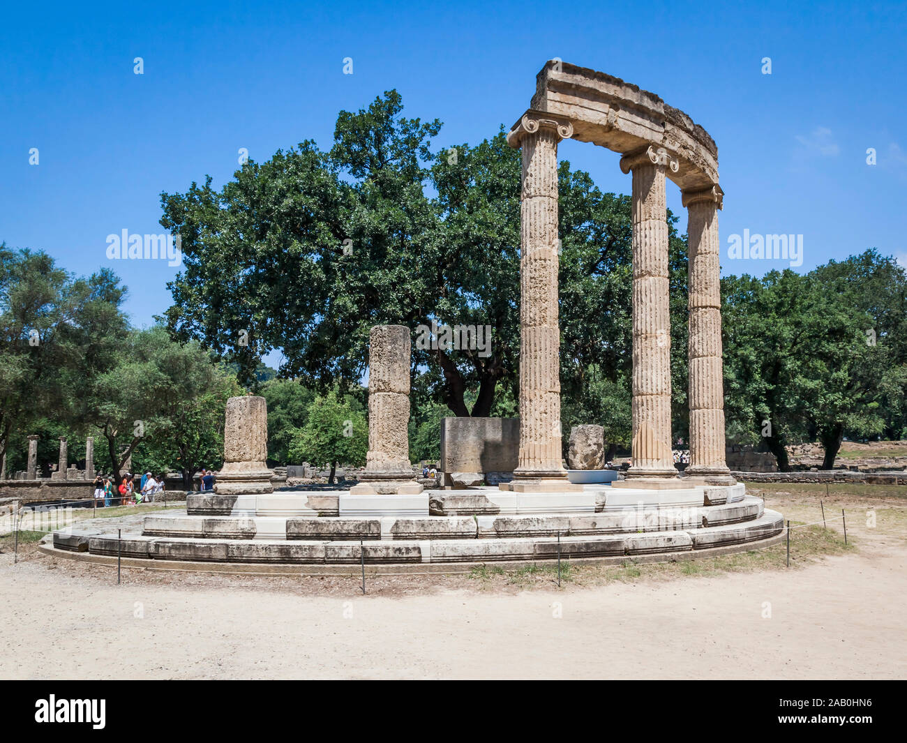 Wunderschoene Ruinen im griechischen Olympia Stock Photo