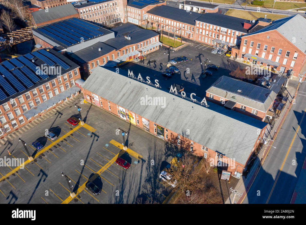 MASS MoCA, Massachusetts Museum of Contemporary Art, North Adams, Massachusetts, USA Stock Photo