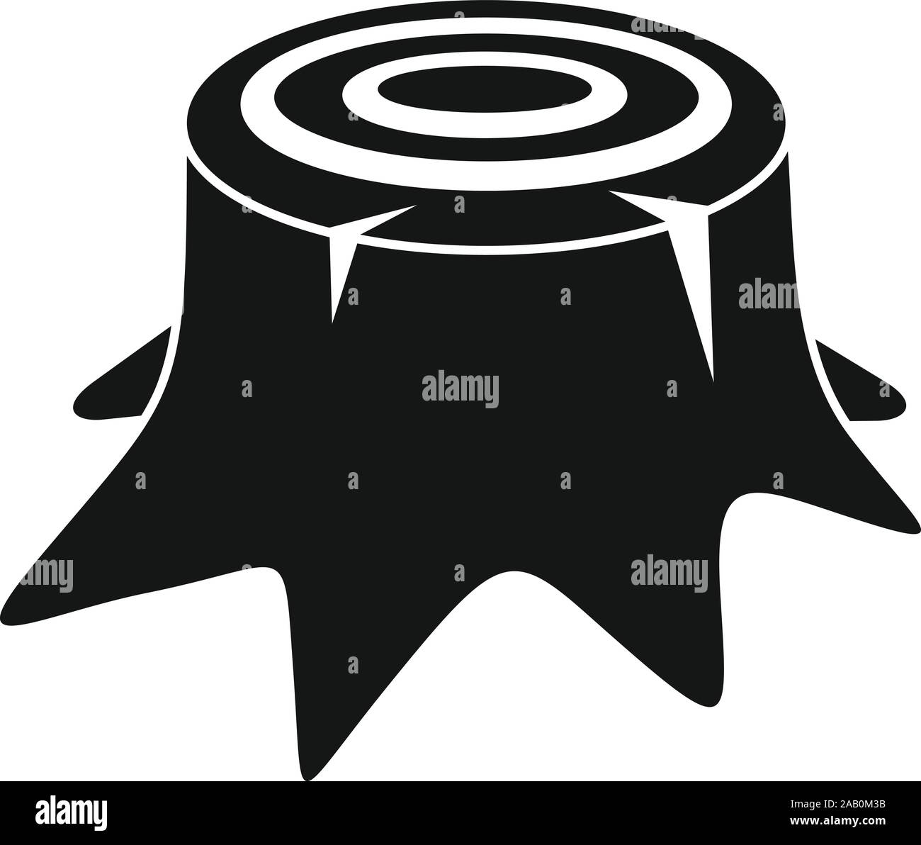 Tree stump icon. Simple illustration of tree stump vector icon for web ...