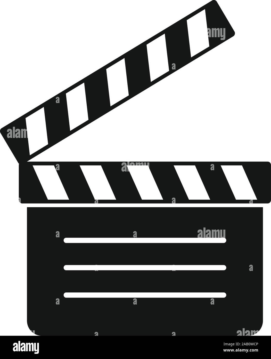 Movie Clapper Icon On Black And White Vector Backgrounds High-Res Vector  Graphic - Getty Images