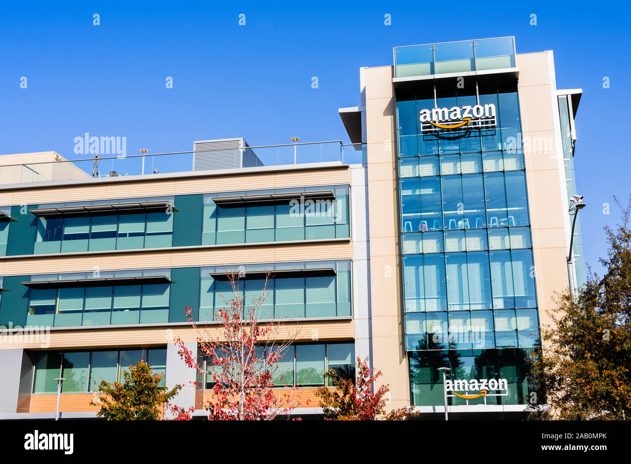Amazon corporate office building in hires