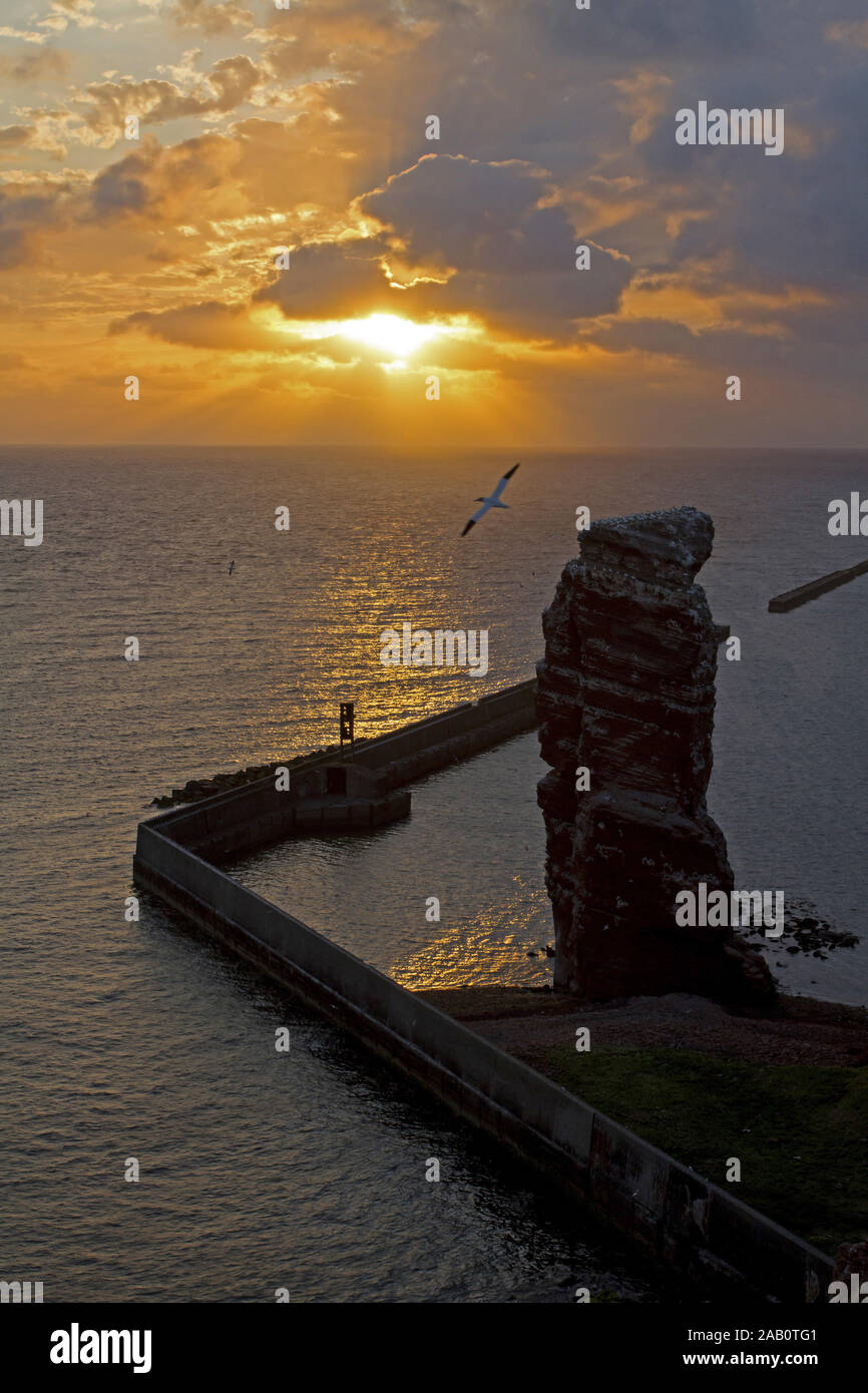 Insel Helgoland, Sonnenuntergang, Stock Photo