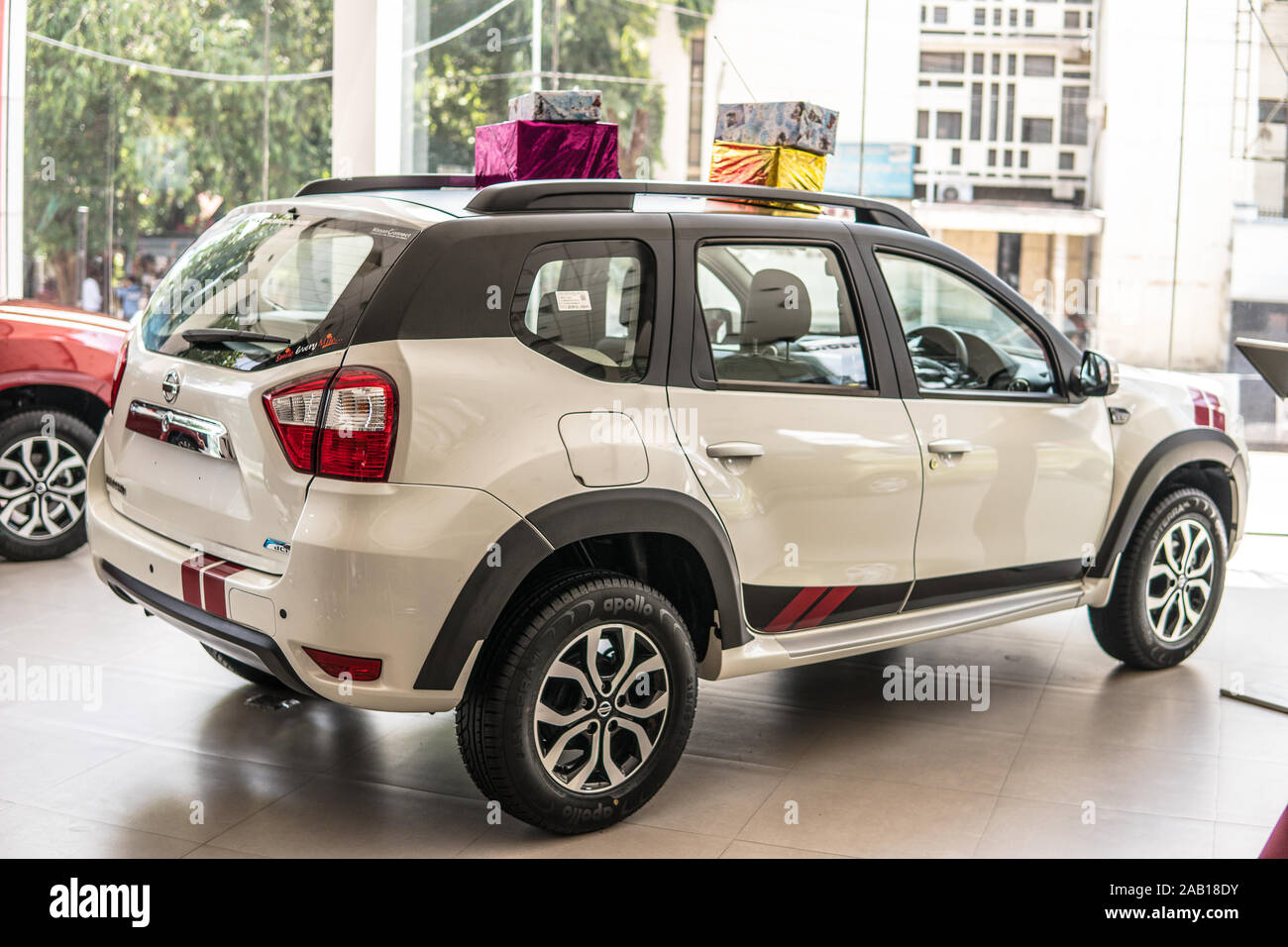 Bangalore, India, June 2018, Bengaluru city, Nissan Terrano Compact SUV manufactured by the Japanese automaker Nissan Stock Photo