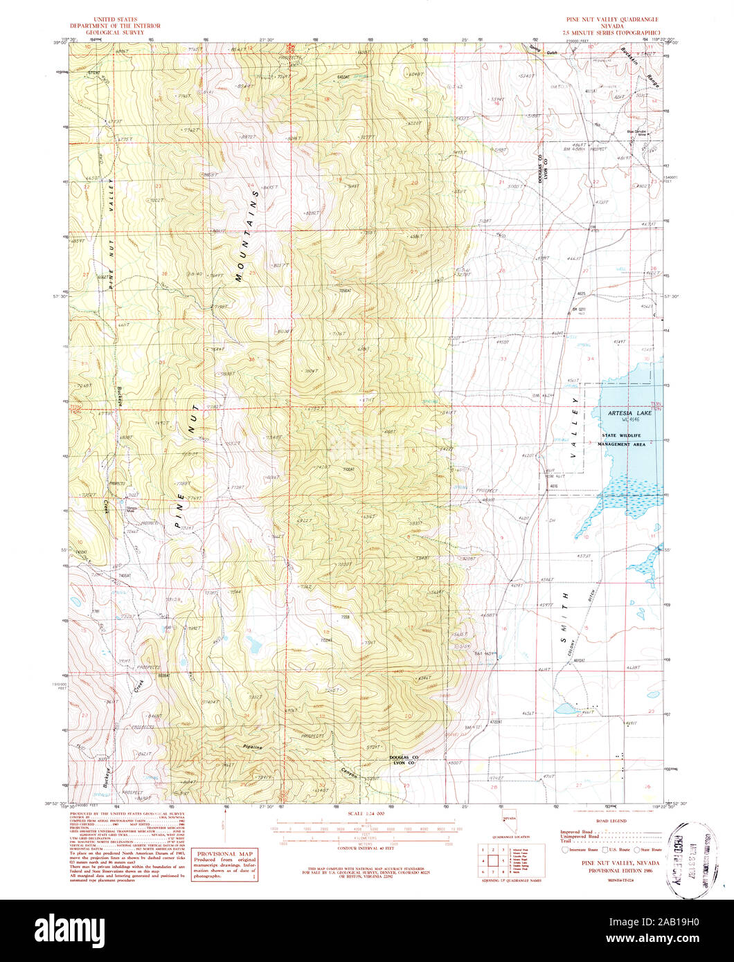 Nut Ruck Topographic Map of pine valley Cut Out Stock Images & Pictures - Alamy